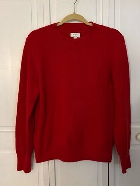 J. Crew Men's Red Crewneck Sweater